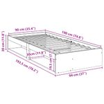 Casa si Gradina - Mobilier - Paturi si accesorii - Paturi - Pat de zi fara saltea, 90x190 cm, lemn masiv de pin - Infinity.ro