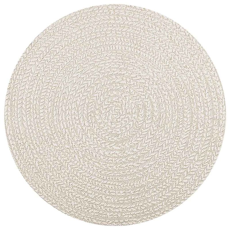 Casa si Gradina - Textile si covoare - Covoare - Covoare casa - Covor „ZIZUR” crem aspect iută pentru interior și exterior, model rotund, mărime diametru 120 cm - Infinity.ro