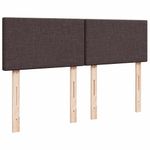 Casa si Gradina - Mobilier - Paturi si accesorii - Paturi - Cadru de pat otoman cu saltea tesatura maro inchis 140x200 cm - Infinity.ro