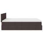 Casa si Gradina - Mobilier - Paturi si accesorii - Paturi - Cadru de pat otoman cu saltea tesatura maro inchis 140x200 cm - Infinity.ro