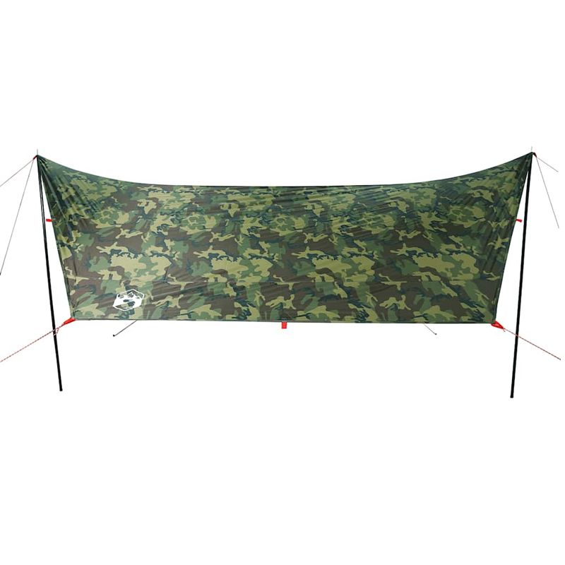 Sport si Outdoor - Camping - Copertine si adaposturi - Prelata de camping, camuflaj, 438x376x212 cm, impermeabila - Infinity.ro