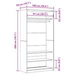 Casa si Gradina - Mobilier - Dulapuri si sifoniere - Sifoniere - Sifonier, lemn vechi, 100 x 50 x 200 cm, lemn prelucrat, cantitate 3 rafturi - Infinity.ro