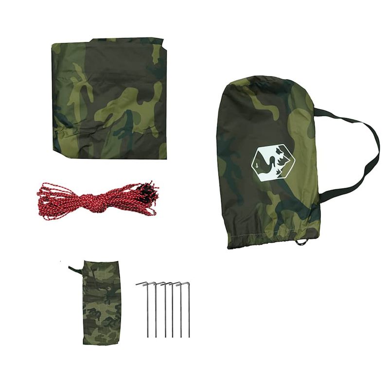 Sport si Outdoor - Camping - Copertine si adaposturi - Prelata de camping, camuflaj, 438x376x212 cm, impermeabila - Infinity.ro