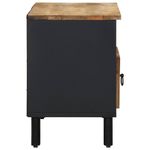Casa si Gradina - Mobilier - Dulapuri si sifoniere - Dulapuri - Dulap TV, negru, 80x33,5x46 cm, lemn masiv de mango brut - Infinity.ro