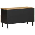 Casa si Gradina - Mobilier - Dulapuri si sifoniere - Dulapuri - Dulap TV, negru, 80x33,5x46 cm, lemn masiv de mango brut - Infinity.ro