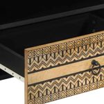 Casa si Gradina - Mobilier - Dulapuri si sifoniere - Dulapuri - Dulap TV, negru, 80x33,5x46 cm, lemn masiv de mango brut - Infinity.ro