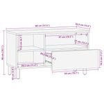 Casa si Gradina - Mobilier - Dulapuri si sifoniere - Dulapuri - Dulap TV, negru, 80x33,5x46 cm, lemn masiv de mango brut - Infinity.ro