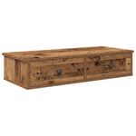 Casa si Gradina - Mobilier - Biblioteci si rafturi - Rafturi - Raft de perete cu sertare Lemn vechi 80x31x17 cm Lemn prelucrat - Infinity.ro