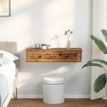 Casa si Gradina - Mobilier - Biblioteci si rafturi - Rafturi - Raft de perete cu sertare Lemn vechi 80x31x17 cm Lemn prelucrat - Infinity.ro