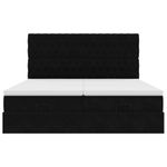 Casa si Gradina - Mobilier - Paturi si accesorii - Paturi - Cadru de pat otoman cu saltele, catifea neagra 160x200cm - Infinity.ro