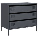 Casa si Gradina - Mobilier - Comode si corpuri - Comode - Dulap, antracit, 68x39x58,5 cm, otel laminat la rece - Infinity.ro