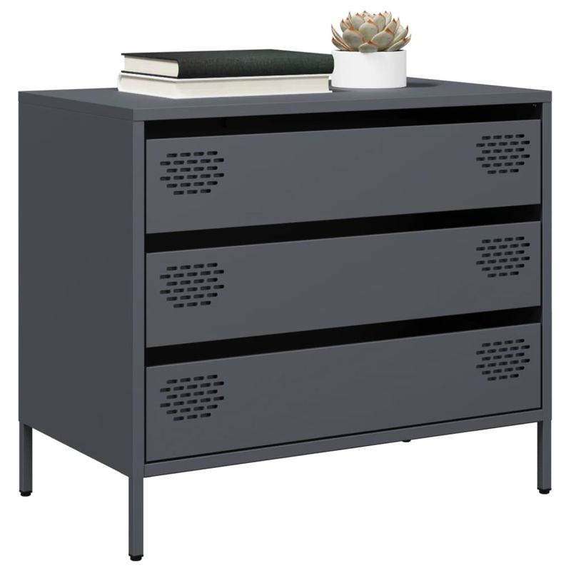 Casa si Gradina - Mobilier - Comode si corpuri - Comode - Dulap, antracit, 68x39x58,5 cm, otel laminat la rece - Infinity.ro