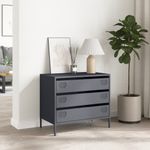 Casa si Gradina - Mobilier - Comode si corpuri - Comode - Dulap, antracit, 68x39x58,5 cm, otel laminat la rece - Infinity.ro