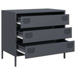 Casa si Gradina - Mobilier - Comode si corpuri - Comode - Dulap, antracit, 68x39x58,5 cm, otel laminat la rece - Infinity.ro