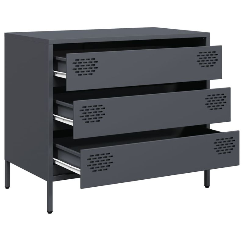 Casa si Gradina - Mobilier - Comode si corpuri - Comode - Dulap, antracit, 68x39x58,5 cm, otel laminat la rece - Infinity.ro
