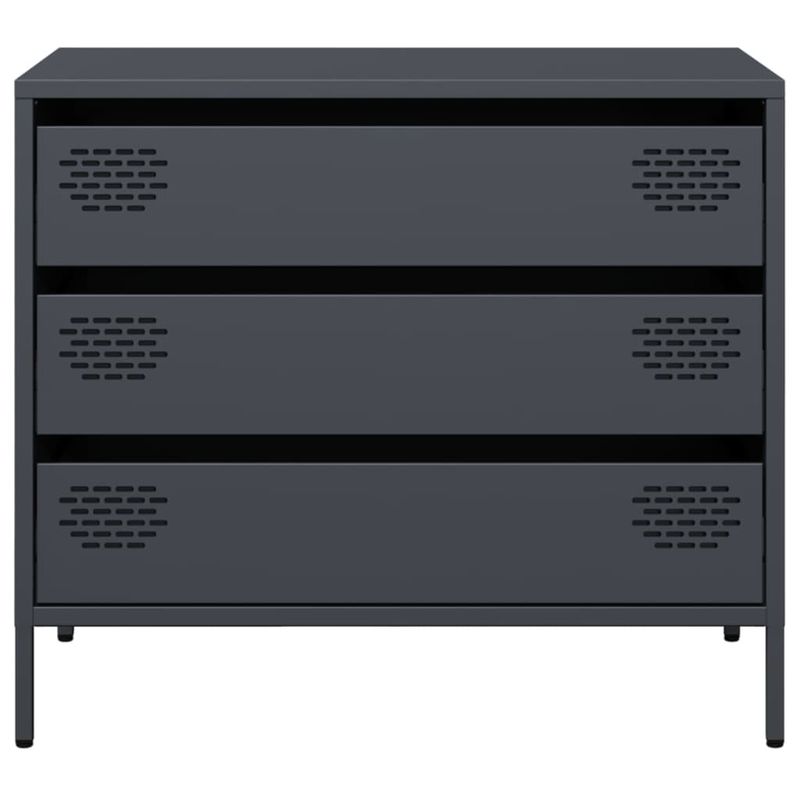 Casa si Gradina - Mobilier - Comode si corpuri - Comode - Dulap, antracit, 68x39x58,5 cm, otel laminat la rece - Infinity.ro