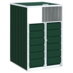Casa si Gradina - Mobilier - Organizare si depozitare - Cosuri de gunoi - Depozitare cos gunoi cu roti, 1 cos, verde, 72x81x115 cm, otel - Infinity.ro