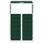 Casa si Gradina - Mobilier - Organizare si depozitare - Cosuri de gunoi - Depozitare cos gunoi cu roti, 1 cos, verde, 72x81x115 cm, otel - Infinity.ro