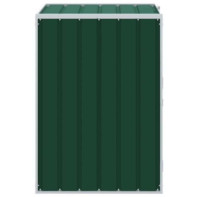 Casa si Gradina - Mobilier - Organizare si depozitare - Cosuri de gunoi - Depozitare cos gunoi cu roti, 1 cos, verde, 72x81x115 cm, otel - Infinity.ro