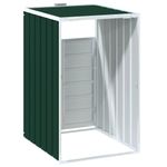 Casa si Gradina - Mobilier - Organizare si depozitare - Cosuri de gunoi - Depozitare cos gunoi cu roti, 1 cos, verde, 72x81x115 cm, otel - Infinity.ro
