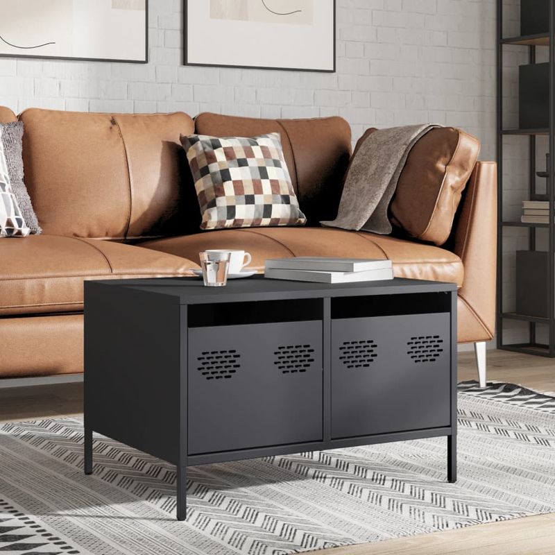 Casa si Gradina - Mobilier - Comode si corpuri - Comode - Dulap TV, antracit, 68x50x43,5 cm, otel laminat la rece - Infinity.ro