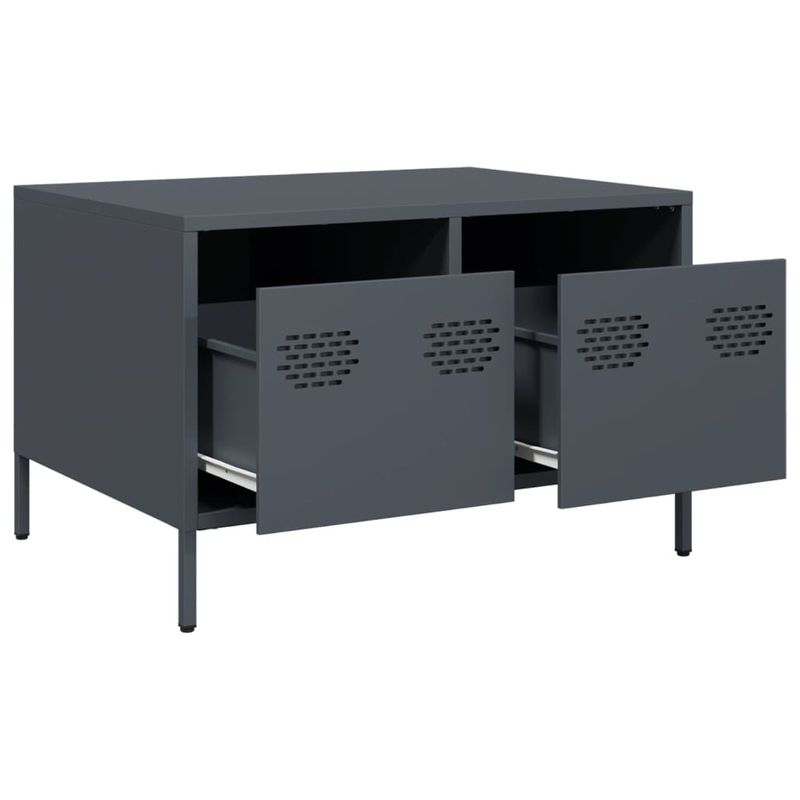 Casa si Gradina - Mobilier - Comode si corpuri - Comode - Dulap TV, antracit, 68x50x43,5 cm, otel laminat la rece - Infinity.ro