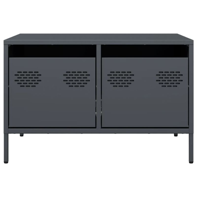Casa si Gradina - Mobilier - Comode si corpuri - Comode - Dulap TV, antracit, 68x50x43,5 cm, otel laminat la rece - Infinity.ro