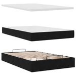 Casa si Gradina - Mobilier - Paturi si accesorii - Paturi - Cadru pat otoman cu saltea, catifea neagra 120x200 cm - Infinity.ro