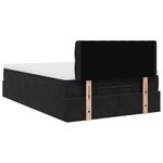 Casa si Gradina - Mobilier - Paturi si accesorii - Paturi - Cadru pat otoman cu saltea, catifea neagra 120x200 cm - Infinity.ro