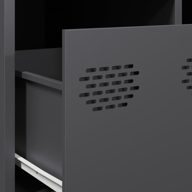 Casa si Gradina - Mobilier - Comode si corpuri - Comode - Dulap TV, antracit, 68x50x43,5 cm, otel laminat la rece - Infinity.ro