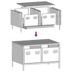 Casa si Gradina - Mobilier - Comode si corpuri - Comode - Dulap TV, antracit, 68x50x43,5 cm, otel laminat la rece - Infinity.ro