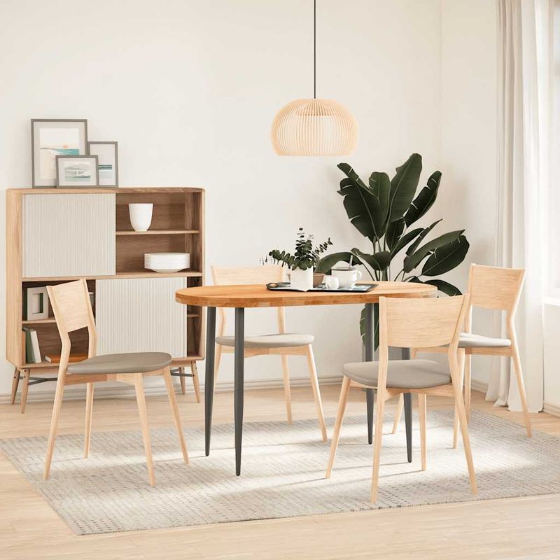 Casa si Gradina - Mobilier - Feronerie si accesorii mobila - Blat de masa maro deschis 120x60x4 cm lemn masiv de stejar oval - Infinity.ro