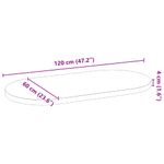Casa si Gradina - Mobilier - Feronerie si accesorii mobila - Blat de masa maro deschis 120x60x4 cm lemn masiv de stejar oval - Infinity.ro