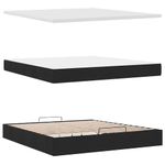 Casa si Gradina - Mobilier - Paturi si accesorii - Paturi - Cadru de pat otoman cu saltea tesatura neagra 160x200cm - Infinity.ro