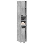 Casa si Gradina - Mobilier - Mobilier baie - Corpuri baie - Dulap de baie, gri beton, 32x34x188,5 cm, lemn compozit - Infinity.ro
