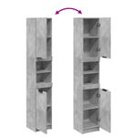 Casa si Gradina - Mobilier - Mobilier baie - Corpuri baie - Dulap de baie, gri beton, 32x34x188,5 cm, lemn compozit - Infinity.ro