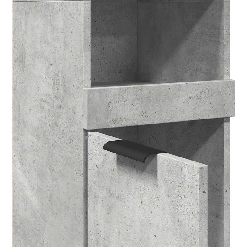 Casa si Gradina - Mobilier - Mobilier baie - Corpuri baie - Dulap de baie, gri beton, 32x34x188,5 cm, lemn compozit - Infinity.ro