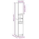 Casa si Gradina - Mobilier - Mobilier baie - Corpuri baie - Dulap de baie, gri beton, 32x34x188,5 cm, lemn compozit - Infinity.ro