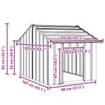 Petshop - Accesorii petshop - Culcusuri si custi - Custi interior si exterior - Casa pentru caini cu acoperis 83x130x85 cm otel galvanizat, gri - Infinity.ro