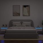 Casa si Gradina - Mobilier - Comode si corpuri - Noptiere - Noptiere montate pe perete cu lumini LED, 2 buc., alb - Infinity.ro