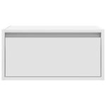 Casa si Gradina - Mobilier - Comode si corpuri - Noptiere - Noptiere montate pe perete cu lumini LED, 2 buc., alb - Infinity.ro