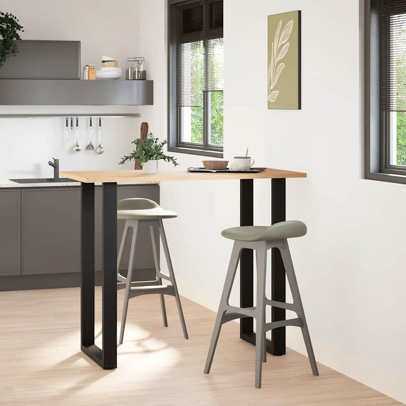 Casa si Gradina - Mobilier - Feronerie si accesorii mobila - Picioare pentru masuta de cafea in forma de U 2 buc Negru Otel - Infinity.ro