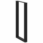 Casa si Gradina - Mobilier - Feronerie si accesorii mobila - Picioare pentru masuta de cafea in forma de U 2 buc Negru Otel - Infinity.ro
