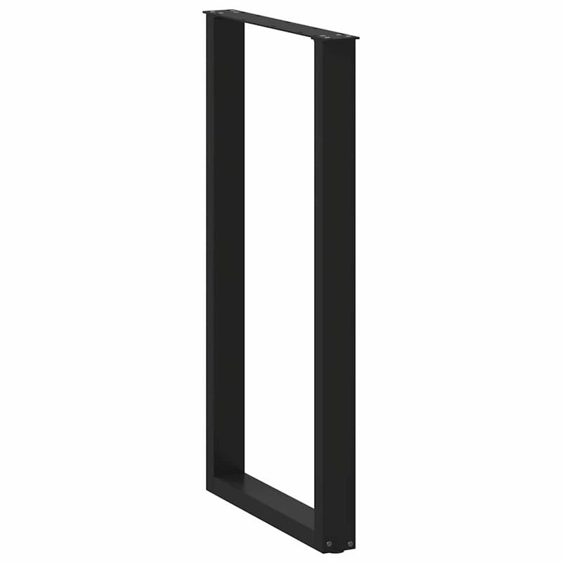 Casa si Gradina - Mobilier - Feronerie si accesorii mobila - Picioare pentru masuta de cafea in forma de U 2 buc Negru Otel - Infinity.ro
