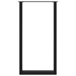 Casa si Gradina - Mobilier - Feronerie si accesorii mobila - Picioare pentru masuta de cafea in forma de U 2 buc Negru Otel - Infinity.ro