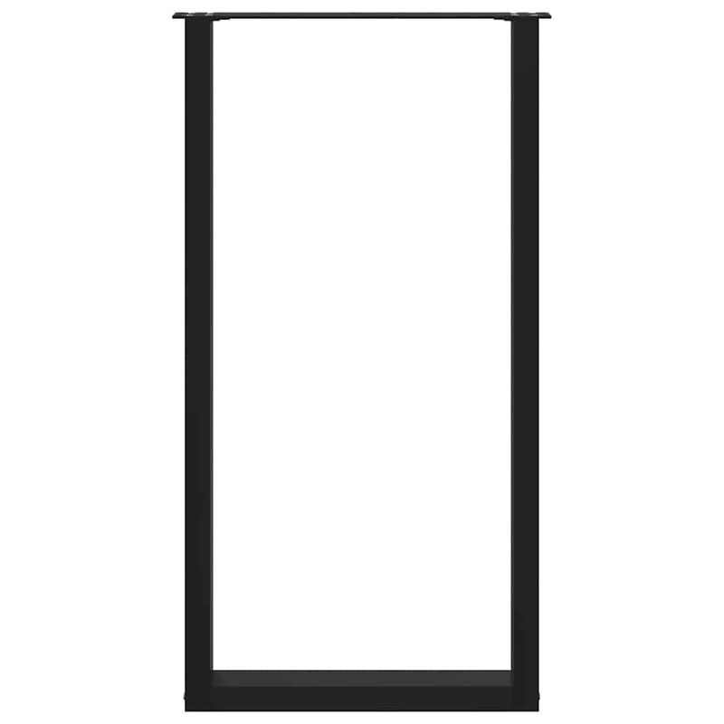 Casa si Gradina - Mobilier - Feronerie si accesorii mobila - Picioare pentru masuta de cafea in forma de U 2 buc Negru Otel - Infinity.ro