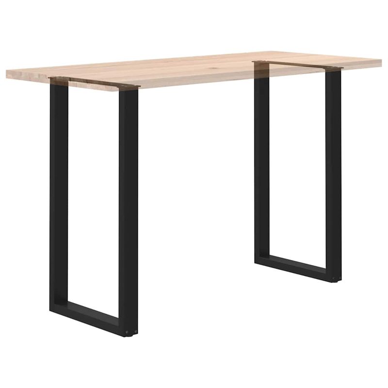 Casa si Gradina - Mobilier - Feronerie si accesorii mobila - Picioare pentru masuta de cafea in forma de U 2 buc Negru Otel - Infinity.ro