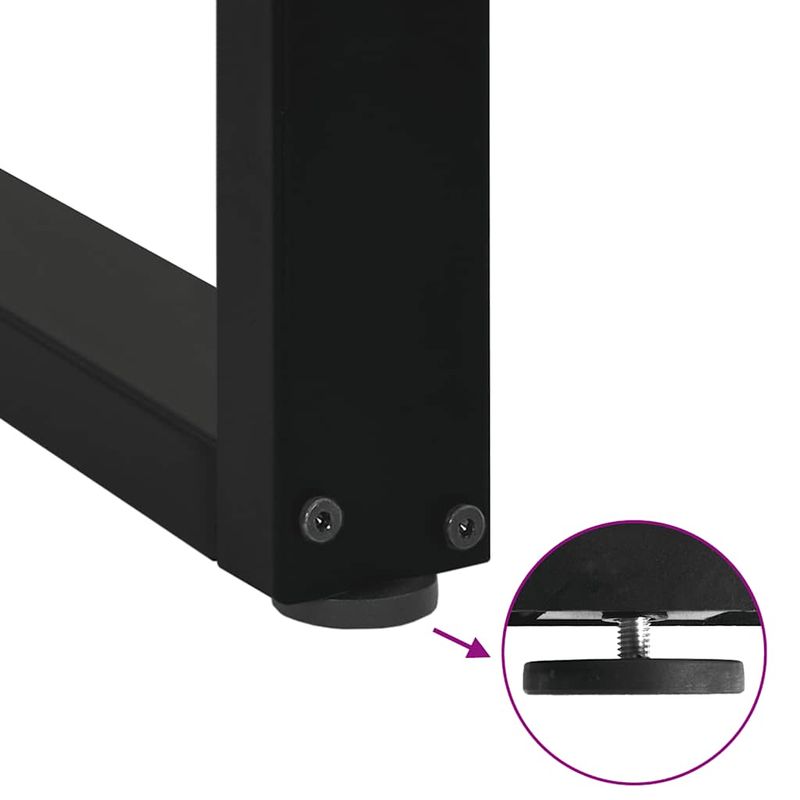 Casa si Gradina - Mobilier - Feronerie si accesorii mobila - Picioare pentru masuta de cafea in forma de U 2 buc Negru Otel - Infinity.ro