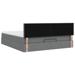 Casa si Gradina - Mobilier - Paturi si accesorii - Paturi - Cadru pat otoman cu saltea tesatura gri inchis 160x200 cm - Infinity.ro