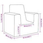 Casa si Gradina - Mobilier - Mobilier copii - Mobilier camera copiilor - Canapea pentru copii, antracit, plus moale - Infinity.ro